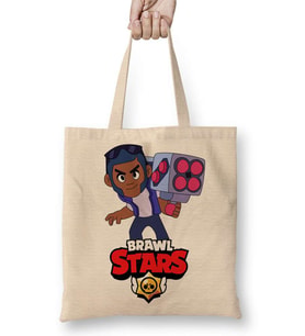 Brawl Stars Aslan Dansçı Brock Bez Çanta Uzun Saplı