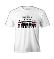 Monsta X - Red X Beyaz Erkek Tshirt