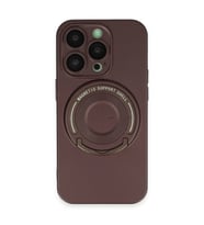 İphone 13 Kılıf Lukka Magneticsafe Kapak - Kahverengi