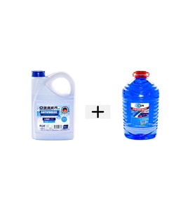 CEM CAR CARE Kışlık Set (Cam Suyu 5 Lt Antifrizli -20 Derece +Mavi Antifriz 3 Lt -37 Derec