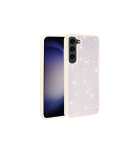 Samsung Galaxy S23 Plus Uyumlu Kılıf Parlak Taşlı Tasarım Zore Ston Kapak (Beyaz)