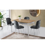 Lotus MDF Salon Mutfak Masa Sandalye Takımı 90x140 (Meşe)