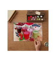 Meyveli İçecekler - Taze Meyveler Tasarımı 240 parça Ahşap Puzzle Ahşap Kutuda MP02675