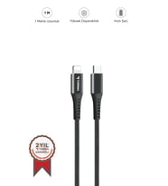 Şarj Kablosu Type-C to Lightning 3.0A Data Kablo AP210 Siyah (Beyaz)