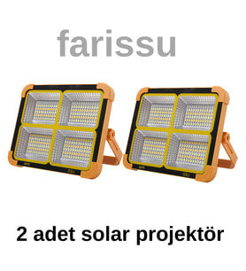 Solar panelli çakar özellikli dış mekan aydınlatmasına uygun projektör