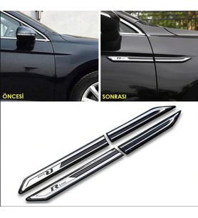 NS Auto VW Passat B8 ABS Krom Çamurluk Çıtası 4 Prç. R Line 2015 ve Üzeri 