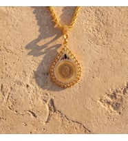 Altın Kaplama Çeyrek Altınlı Kolye  45 CM BND-191