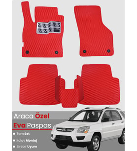 KİA SPORTAGE (2004-2010) Uyumlu EVA Paspas Tam Set–Araca Özel,Kolay Montaj,Su Geçirmez