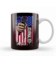 Journalist US American Flag Journalism Reporter Author Media Kupa Bardak Porselen