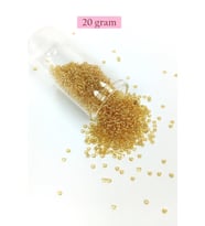 Dökme Cam Kum Boncuk (11/0) 2 mm - 20 Gram - Şeffaf Bal Rengi - BNC033