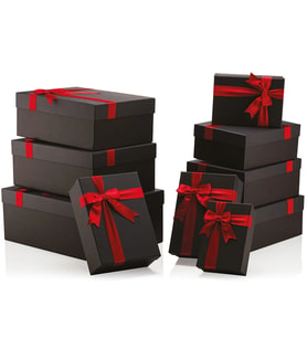 GIPTA MY BLACK DİKDÖRTGEN HEDİYE KUTUSU BX5055 F 210x285x115mm - TEKLİ