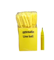 Mynote Line Ball 50'li PP Kutu Pastel Sarı