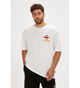 Bad Bear GAIN T-SHIRT OS OFF-WHITE Erkek Tişört Beyaz S-XXL