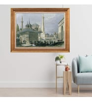 Altın Varaklı  Çerçeveli Paspartulu Tablo ndd1447 (Gold)