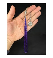 SEVGİLİYE ÖZEL HEDİYE ATEŞ KEHRİBAR TESBİH LACİVERT RENKLİ KESME KESİM 10,5MMX6,5MM H-1657.