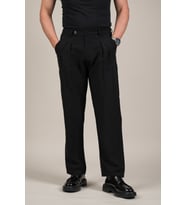 Çift Pileli Yazlık Modal Kumaş Beli Yarım Lastili Baggy Pantolon