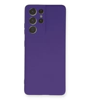 Durukar® Samsung Galaxy S21 Ultra Kılıf Nano içi Kadife Silikon - Mor