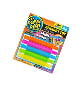 Pop Play Tubes Duyusal Stres Oyuncağı Mini 5li Akordiyon Borular: Bükün, Uzatın, Sesini Dinleyin! Eğlence ve Rahatlama Bir Arada! (Çok Renkli)