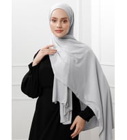Likralı Penye Şal - Gümüş
