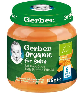 Organik Bal Kabağı ve Tatlı Patates Püresi 125 gram