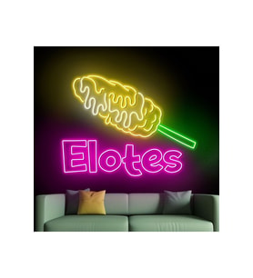 Elotes Yazılı ve Şekilli Neon Tabela