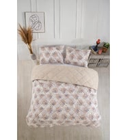Çift Kişilik Desenli Pike - Yatak Örtüsü Takımı 200x230 cm - 2 Adet Yastık Kılıflı (Turuncu)