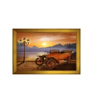 Manzara Temalı Kanvas Tablo 80 x 110 cm Gold Çerçeve