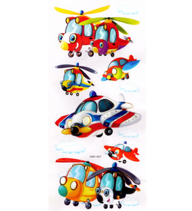 Duvar Sticker Kabartmalı 3 Boyutlu Sticker, 3d Duvar Stiker (XMC001) 55x25 cm - Helikopter