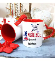 İngilizce  Öğretmenine Özel Öğretmenler Günü Hediyesi Kişiye Özel Kupa Bardak