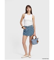 LCW Jeans İndigo Yüksek Bel Kadın Jean Şort Etek