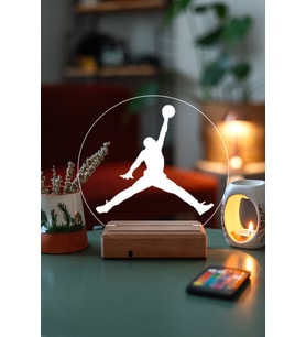 Basketbol Sevenlere, Basketbol 16 Renk Kumandalı 3D Gece Lambası