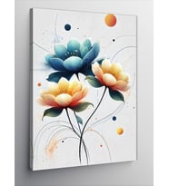Kanvas Tablo Minimalist Çiçek Deseni