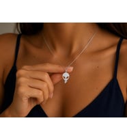 Kişiye Özel 925 Ayar Gümüş Uzaylı Model Kolye