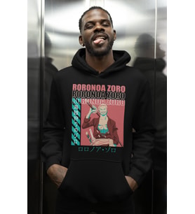Roronoa Zoro One Piece Baskılı Unisex Oversize Anime Karakter Hoodie