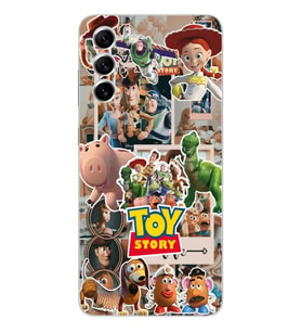 Samsung Galaxy S22 Uyumlu Toy Story Kolaj Tasarımlı Şeffaf Telefon Kılıfı