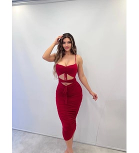 Morliva sandy kumaş full likra kalem elbise 2154