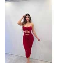 Morliva sandy kumaş full likra kalem elbise 2154