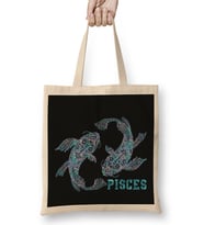 Fish Zodiac Sign Pisces Bez Çanta Uzun Saplı