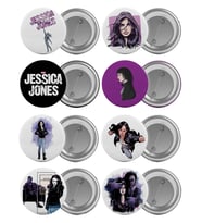 Jessica Jones Çanta Rozeti Seti 8 Adet En Büyük Boy 5.8cm İğneli Broş