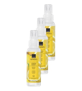 Avon Senses Lemon Burst Limon ve Reyhan Kokulu Vücut Spreyi 100 Ml. Üçlü Set (Renksiz)