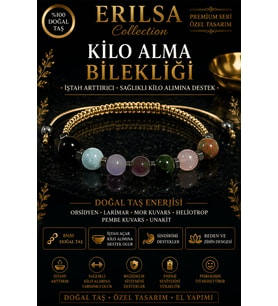 Sertifikalı Doğal Taş Kilo Alma Bilekliği - Ayarlanabilir Unisex Premium Hem Bileklik Hem Halhal