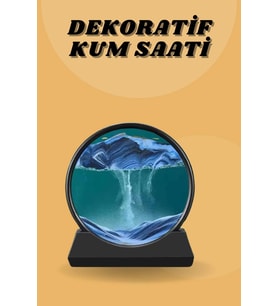 Kum Saati Yuvarlak Şık Kum Tablosu Dekoratif Kum Sulu Kum Saati