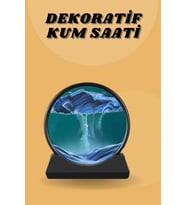Kum Saati Yuvarlak Şık Kum Tablosu Dekoratif Kum Sulu Kum Saati