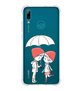 Huawei P Smart 2019 Uyumlu Köşe Korumalı Antişok Kapak Aşk Tasarımlı Şeffaf Silikon Kılıf