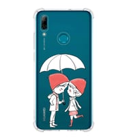 Huawei P Smart 2019 Uyumlu Köşe Korumalı Antişok Kapak Aşk Tasarımlı Şeffaf Silikon Kılıf