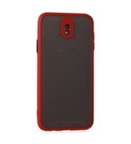 Samsung Galaxy J7 Pro / J730 Kılıf Montreal Silikon Kapak - Kırmızı