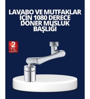 Esnek 1080° Musluk Başlığı 3 Eklemli Hareketli Su Modlu Lavabo Atı