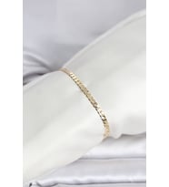 CM 14K Gold Renk Zincirli Model Kadın Bileklik (Karışık)