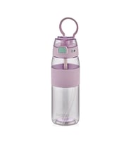 SHOTAY ŞEFFAF KAPAKLI ŞERİTLİ TRITAN MATARA MOR 800 ML.