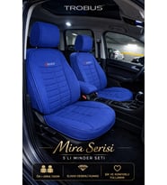 Chevrolet Cruze 2009 ve Sonrası Uyumlu Mira Serisi Mavi 5'li Oto Koltuk Minderi